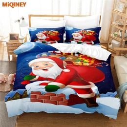 Bedding Sets MiQINEY Santa Claus Set Duvet Cover 3d Digital Printing Bed Linen Fashion Design