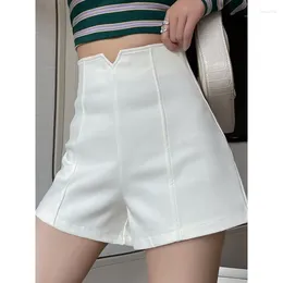 Women's Shorts High Waisted White Suit For Summer Style Small Stature Internet Famous A-line Wide Leg Pants Trend