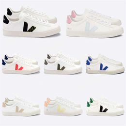 2024 New Shoes French Brazil Green Low-carbon Life V Organic Cotton Flats Platform Sneakers Women Casual Classic White Designer Shoes Mens Loafers 36-45 T46