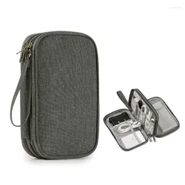 Storage Bags Portable Earphone Wire Electronic Organizers USB Data Digital Travel Kit Case Pouch Power Bank Cable