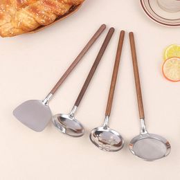 Dinnerware Sets Long Handle Ladle Stainless Steel Big Head Round Dinner Soup Spoon Stirring Drinking Dessert Spoons Kitchen Tableware