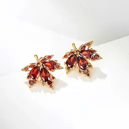 Stud Earrings Elegant Red Unique For Autumn And Winter Daily Travel Parties Weddings Wearing Decorations