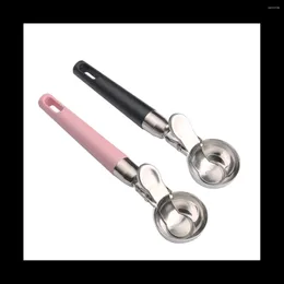 Spoons Polished Stainless Steel Ice Cream Scoop With Ejector Ball For Falafel Rice Cake Dough