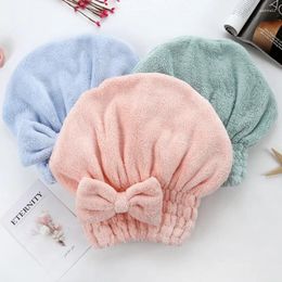 Towel Bamboo Hair Wrap Microfiber Drying Shower Turban With Bowknot Absorbent Quick Dry Towels For Women Anti Frizz1pc