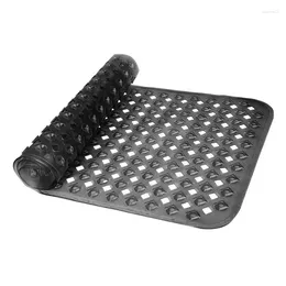 Bath Mats Floor With Suction Cups Soft Long PVC Drain Holes Bathroom Accessories Comfortable Massage Mat For Gym Spa Centre