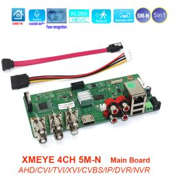 Lens CCTV Video Recorder 4CH 5MN XMEYE NVR 1080P DVR Main Board 4 Channel 6 IN 1 AHD TVI CVI Hybrid For Surveillance Security Camera