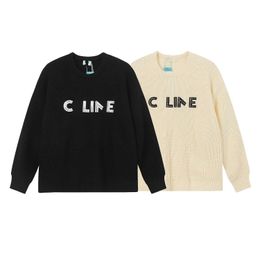 Autumn New High Edition Rivet Letter Sticker Cloth Lazy Style Mens and Womens Wool Knitted Sweater