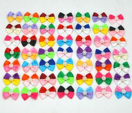 Dog Apparel 100pcs Pearl Bow Hair Rope Puppy Cat Elastic Band Cute Ribbon Supplies Grooming Accessories