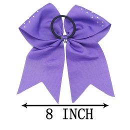 Headband Hair Accessories Rhinestones Cheer Bow for Kids Boutique Diamond Ribbon Big Hair Bows For Girls Elastic Hair Bands Accessories