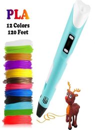 Dikale 3D Printing Pen DIY 3D Pen Pencil 3D Drawing Pen Stift PLA Filament For Kid Child Education Creative Toys Birthday Gifts Y25687306