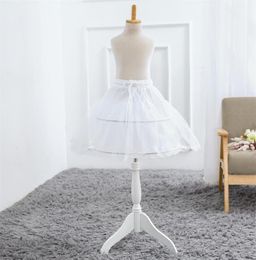 New Short Petticoats White Wedding Accessories Kids little Girls 2 Hoops Children Crinoline Underskirt for Flower Girl Dress2263646