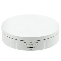 Jewellery Pouches 360 Degree Electric Turntable For Pography Revolving Stand Display Displaying Digital Products White