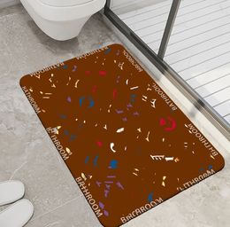 New Trendy Brand Light Luxury Bathroom Diatom Mud Soft Mat Bathroom Absorbent Floor Mat Toilet Door Non-Slip Floor Mat Quick-Drying Carpet