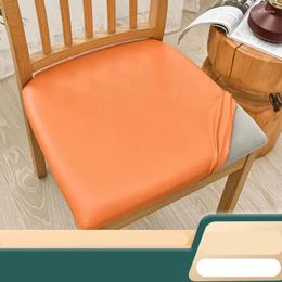 Chair Covers Artificial Leather Waterproof Dining Room Cover Oil -proof No Need To Wash Elastic Cushion For Home El