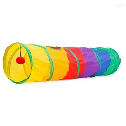 Cat Carriers Nice Pet Tunnel Printed Green Crinkly Kitten Toy With Ball Play Fun Polyester Cloth Chat Toys