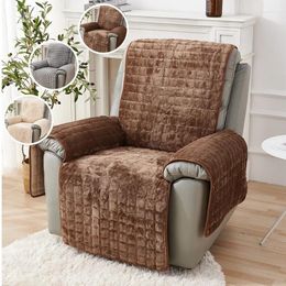 Chair Covers 1/2/3 Seater Recliner Cover Plush Flannel Blankets Sofa Towel Protection Pad Furniture Dog Pets Seat Mat