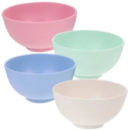Dinnerware Sets Bamboo Fiber Rice Bowls Simple Household Bowl Dish Soup Storage For Women Men Kitchen Tools