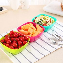 Bowls Plastic Fruit Salad Bowl Grade Square Melon Dry Plate Small Nuts Wholesale Candy Dish