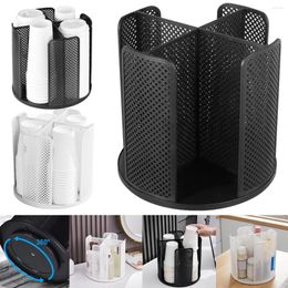 Kitchen Storage 360° Rotatable Paper Cup And Lid Holder Plastic Organiser Coffee Dispenser For Station Cabinet