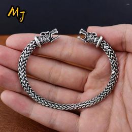 Bangle Classic Viking Dragon Head Bracelet For Men Vintage Nordic Animal Adjustable Bangles Fashion Scandinavian Jewellery Gift Wholesale