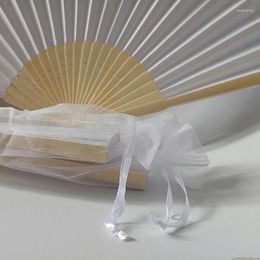 Decorative Figurines Personalised Engraved Hand Fan Wedding Fold Vintage Fans Customised Favour Party Gifts Including Sandbags
