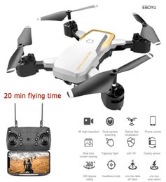 EBOYU Updated LF609S 24Ghz 4CH Fold RC Drone 4K WiFi FPV Camera Altitude Hold Headless Mode One Key Return RC Quadcopter RTF2831304