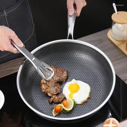 Pans Frying Pan 316 Stainless Steel Honeycomb Cooking Non-stick Non-coated Full Screen Omelette Steak Pancake Cookware Skillet Kitchen