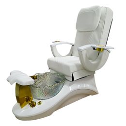 Luxury Beige Beauty Salon Bed 3/4 Motors Electric Massage Cosmetic Table Chair Facial Spa Bed