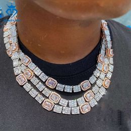 Jewellery 10 Mm Sier Gold Plated Bracelet VVS Moissanite Hip Hop Mens Tennis Chain Necklaces