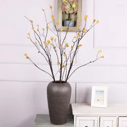 Decorative Flowers 102cm Bendable Flower Arrangement Tree Branches Rattan Artificial Plants With Green Leaves Willow Leaf Vine