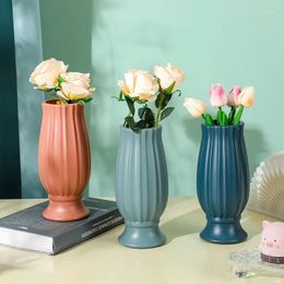 Vases Plastic Vase Flower Arrangement Containers Straight Decoration Device Non-Deformable Tabletop Pot Container