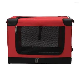 Cat Carriers Stylish Dog Carrying Case Foldable Storage Outing Easy To Clean Quick Folding Side Crate