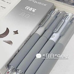 4Pcs/set 0.5Mm Black Gel Pen Ins Style Simple Push Action Large Capacity Student Writing Stationery Ink