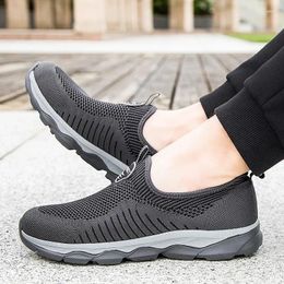 Casual Shoes Professional Elder Healthy Walking Anti-skid Men's Loafers Stability Soft Sock Outdoor Flat Solid Sneakers For Men S