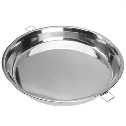 Double Boilers Plate Multifunctional Cold Noodle Cake Pan Steaming Stainless Steel Cookware Dish Bakeware Steamed Rice