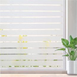 Window Stickers Privacy Film No Glue Frosted Glass Sticker For Home Office Static Anti-UV Covering Bathroom (17.5" X 78.7")