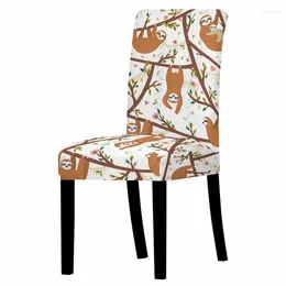 Chair Covers 3D Print Nordic Style Spandex All-inclusive Cover Stretch Anti-fouling Kitchen Seat Dining Room Protector