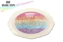 Rainbow Highlighter Makeup Powder Contour Palette Face Glitter Cosmetics8545831