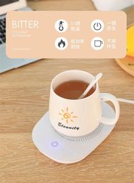 Cups Saucers Electric Cup Heater Coffee Mug Mat Warmer Pad For Office Milk Tea Kettle Home Appliances Birthday Christmas Gift