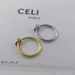celinr finger ring Brand Korean Simple Fashion Style Accessories Knot Circle Finger Ring For Women Brass Plated Gold High 54 celing finger ring