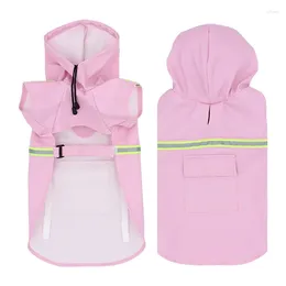 Dog Apparel Pet Raincoat With Hood Big Waterproof Reflective Clothes Spot Wholesale Clothing