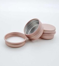 10g Rose Gold Empty Aluminium Cosmetic Containers Pot Lip Balm Jar Tin For Cream Ointment Hand Cream Hair wax Packaging Box Custom2183273