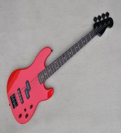 Factory Custom Red 4string Electric Bass GuitarBlack hardwaresRosowood FingerboardNo PickguardOffer Customized7408771