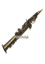 2020 New Arrival Customizable Logo Unbranded Soprano Saxophone High Quality Brass B Flat Musical Instrument Antique Copper Sax wit6453076