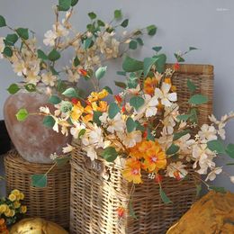 Decorative Flowers 92cm Artificial Gesang Flower With Leaf Wedding Home Decoration Arrangement Ornament Pastoral Fake