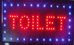 LED toilet signs 10X19 inch indoor Ultra Bright running WC Neon light sign7904723