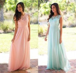 Cheap Country Bridesmaid Dresses Long 2020 Jewel Bohemian Bridesmaids Dress Chiffon Beach Wedding Guest Dress Maid Of Honour Gowns7883053