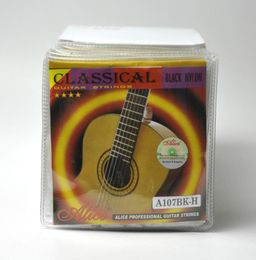 10Sets Alice Classical Guitar Strings Black Nylon Coated Copper Alloy Wound A107BKH5315426