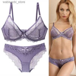 Sexy Set Embroidery Lace Bra Sets Women Underwear Ladies Sexy Lingerie Set Bra and Panty Set Sexual Lingerie Womens Ethical Underwear L2447