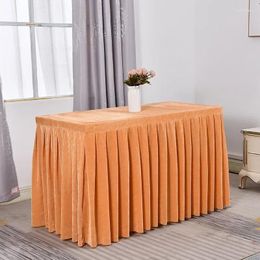 Table Cloth Conference Rectangular Office Exhibition Tablecloth Gold Velvet Cover Simple El Long Mobile Skirt Black